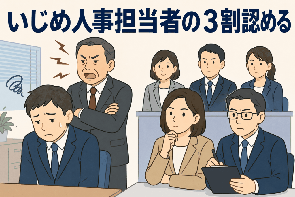 いじめ人事担当者の3割認める