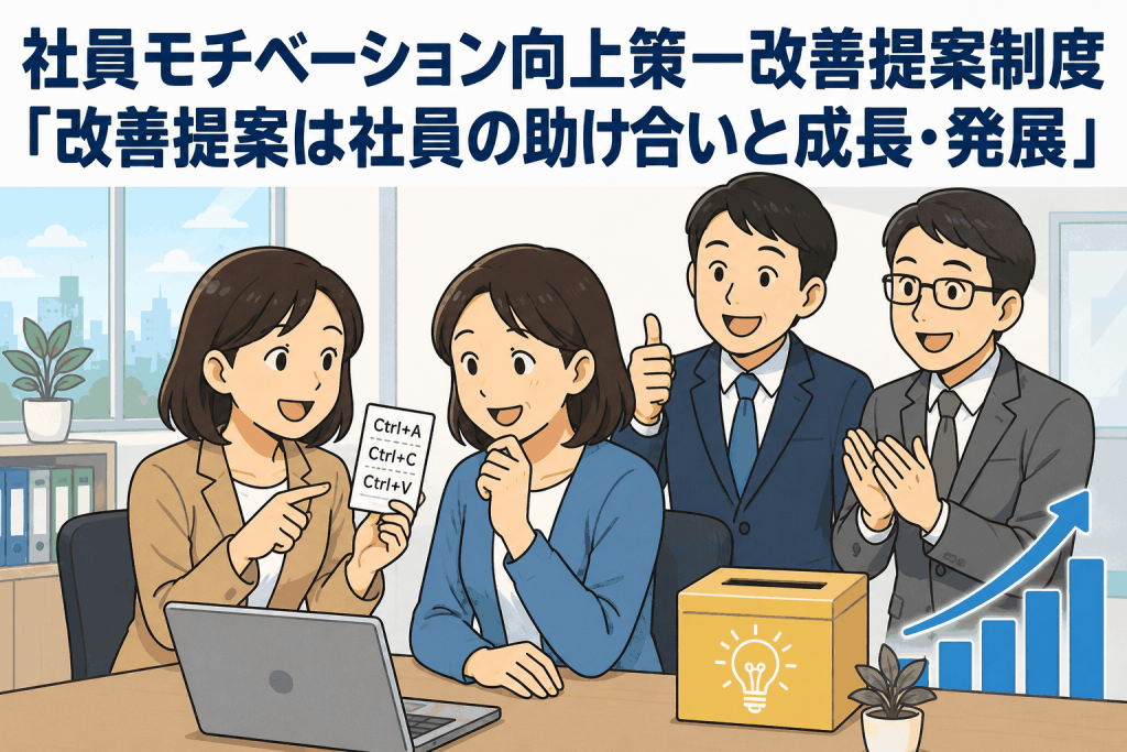 社員モチベーション向上策―改善提案制度「改善提案は社員の助け合いと成長・発展」