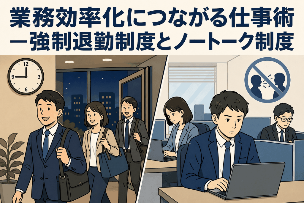 業務効率化につながる仕事術―強制退勤制度とノートーク制度