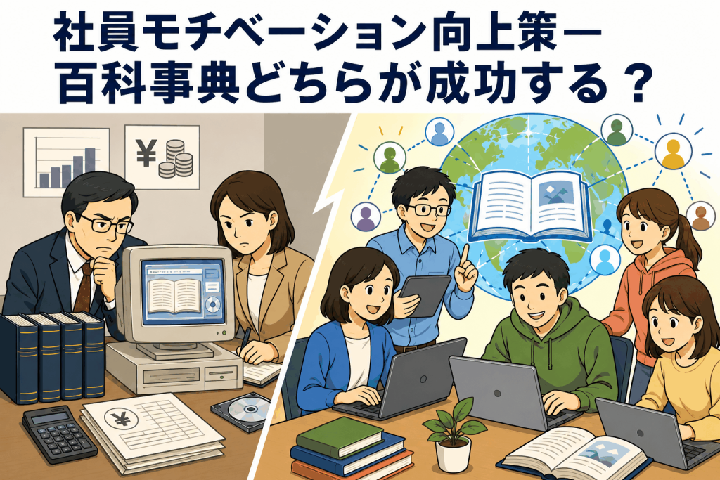 社員モチベーション向上策―百科事典どちらが成功する?