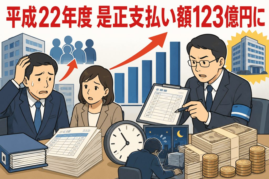 平成22年度 是正支払い額123億円に