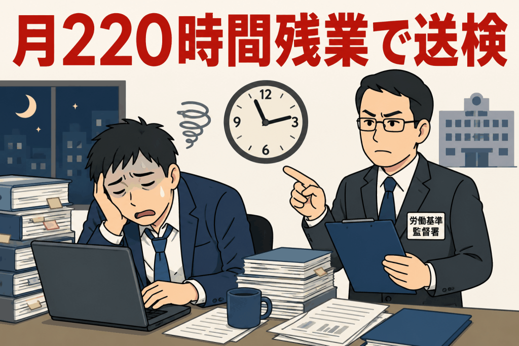 月220時間残業で送検