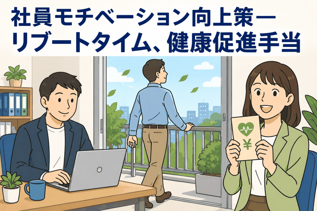 社員モチベーション向上策―リブートタイム、健康促進手当