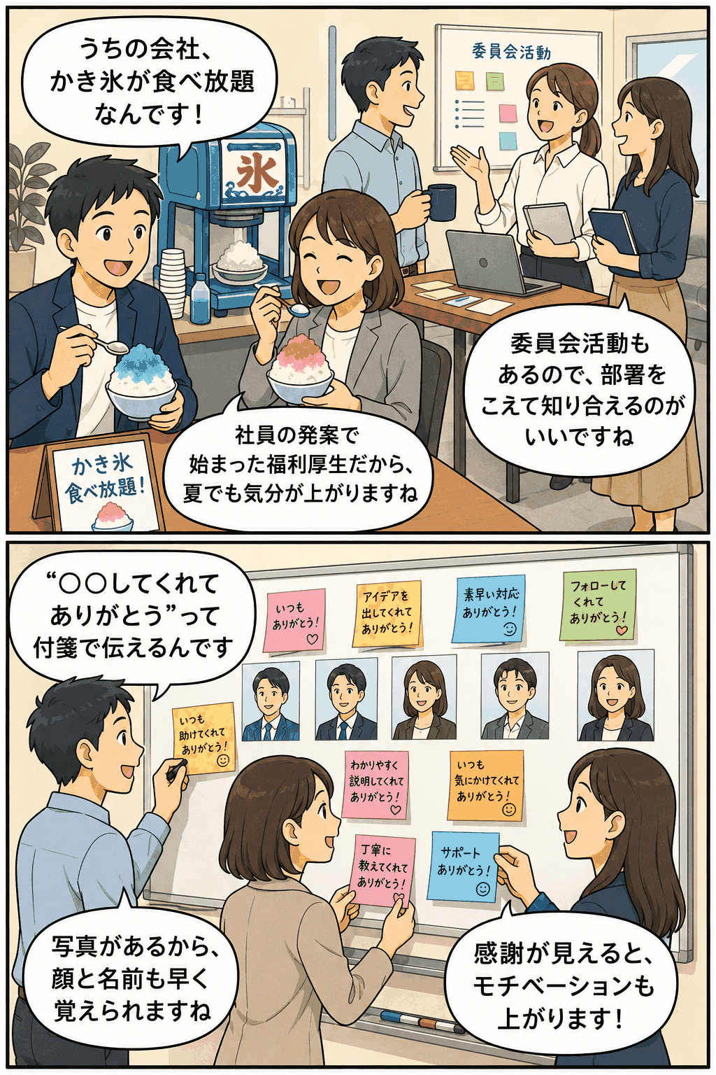 かき氷食べ放題制度・委員会活動・サンクスカードで社員同士の交流とモチベーション向上を促すITベンチャーの社内制度