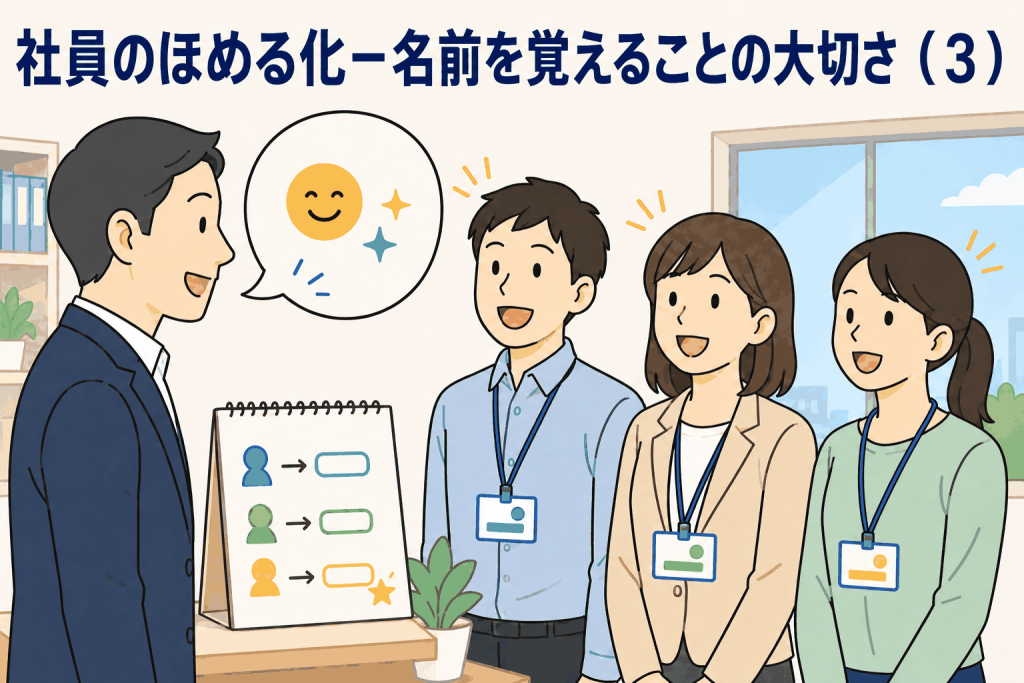 社員のほめる化-名前を覚えることの大切さ(3)