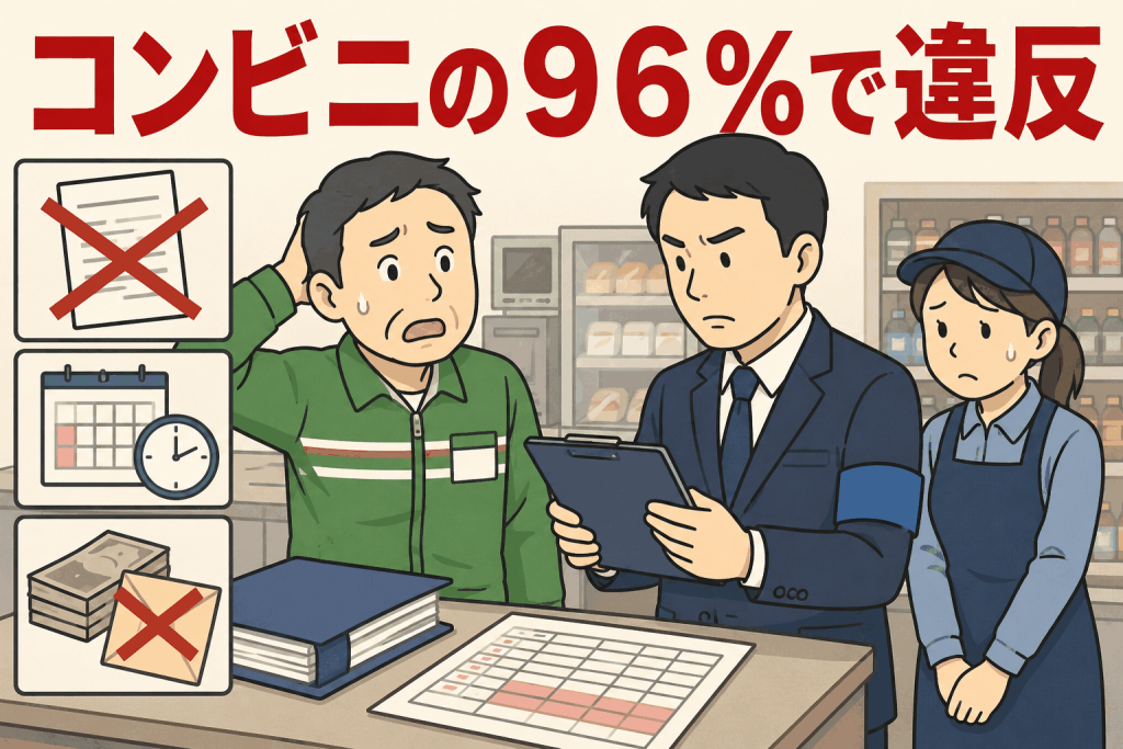 コンビニの９６％で違反