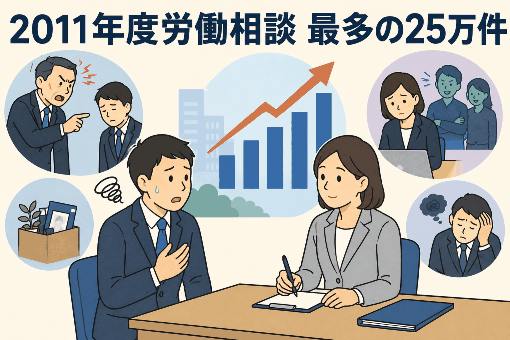 2011年度労働相談　最多の25万件