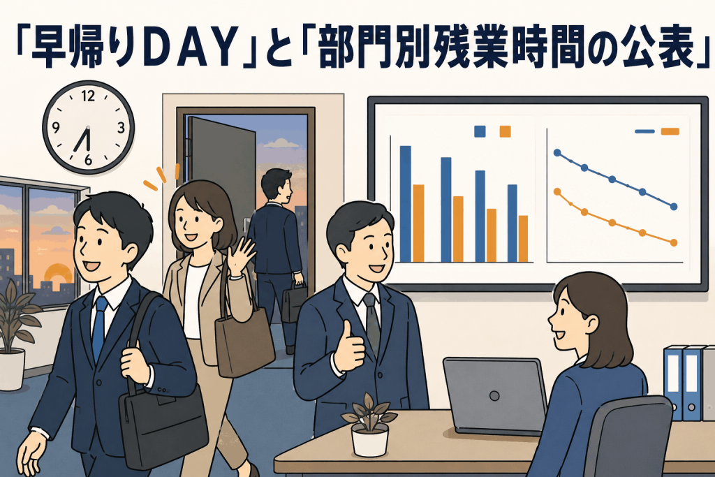 「早帰りDAY」と「部門別残業時間の公表」