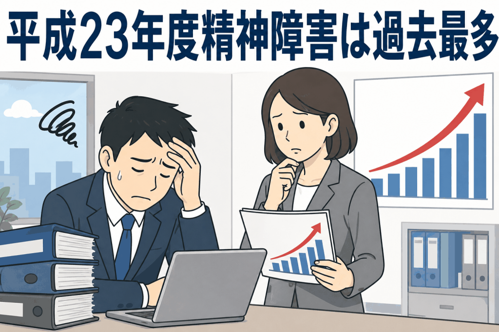 平成23年度精神障害は過去最多