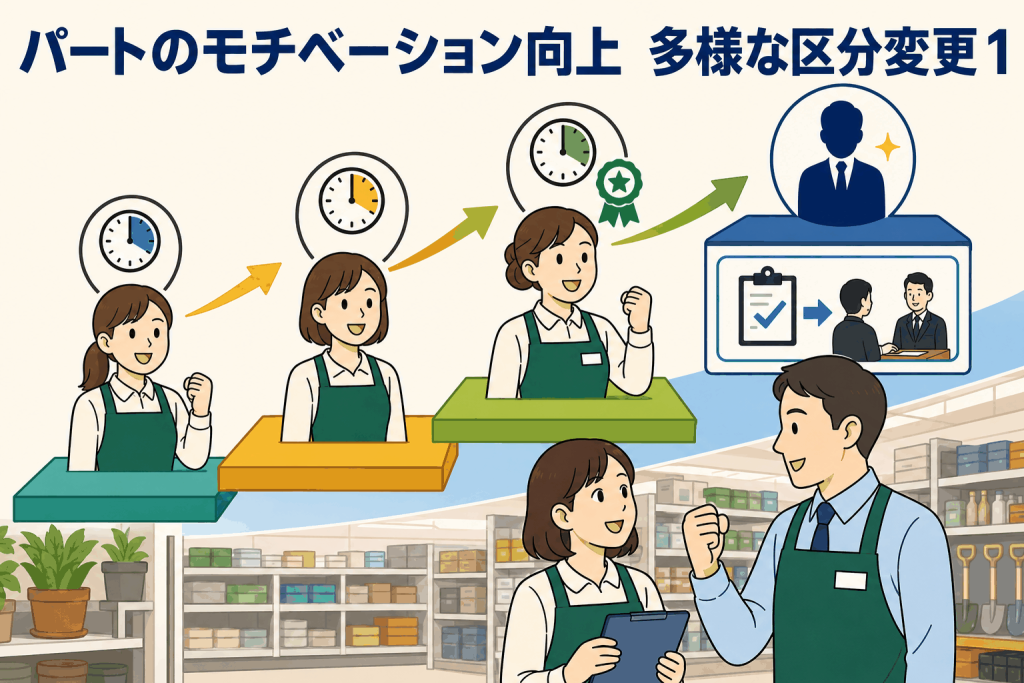 パートのモチベーション向上 多様な区分変更1