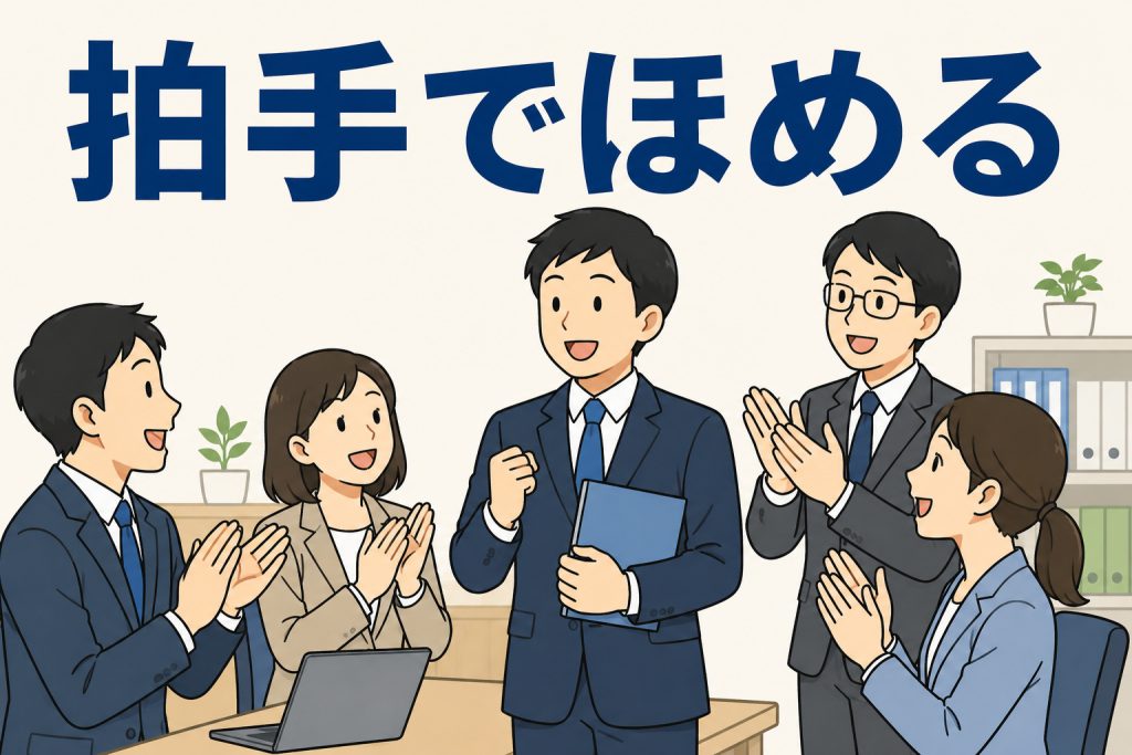拍手でほめる