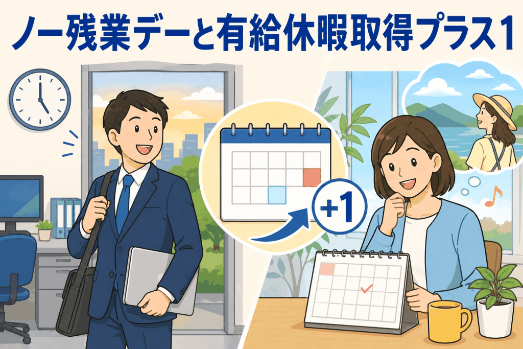 ノー残業デーと有給休暇取得プラス1