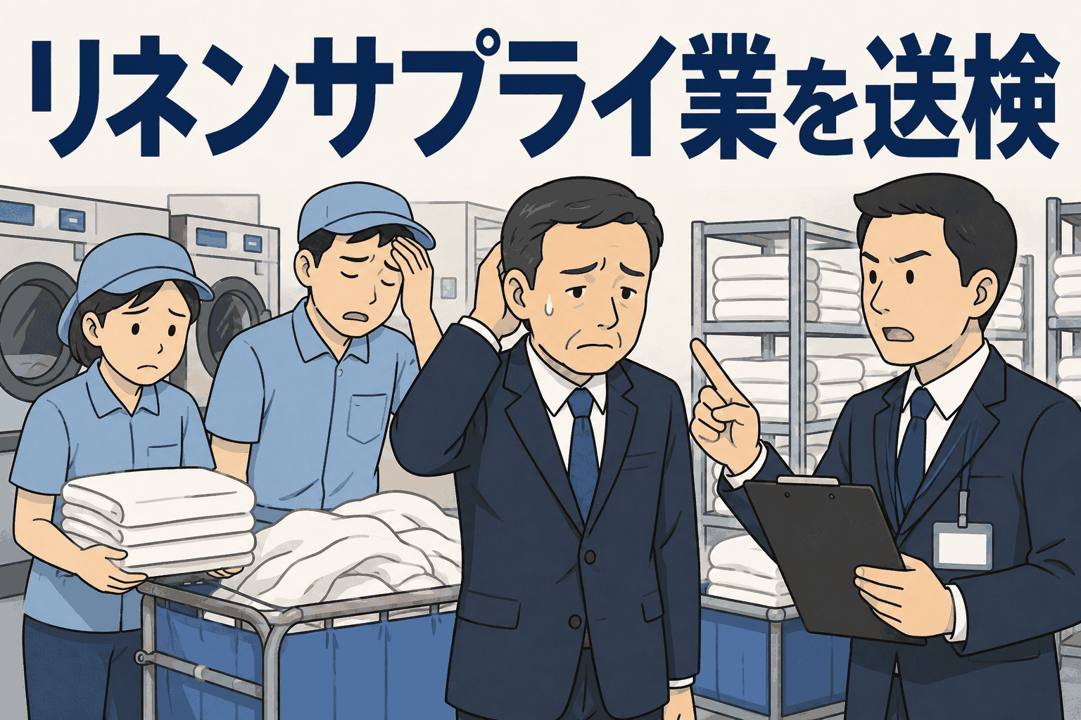 立川労働基準監督署がサービス残業と虚偽報告の疑いでリネンサプライ会社を書類送検