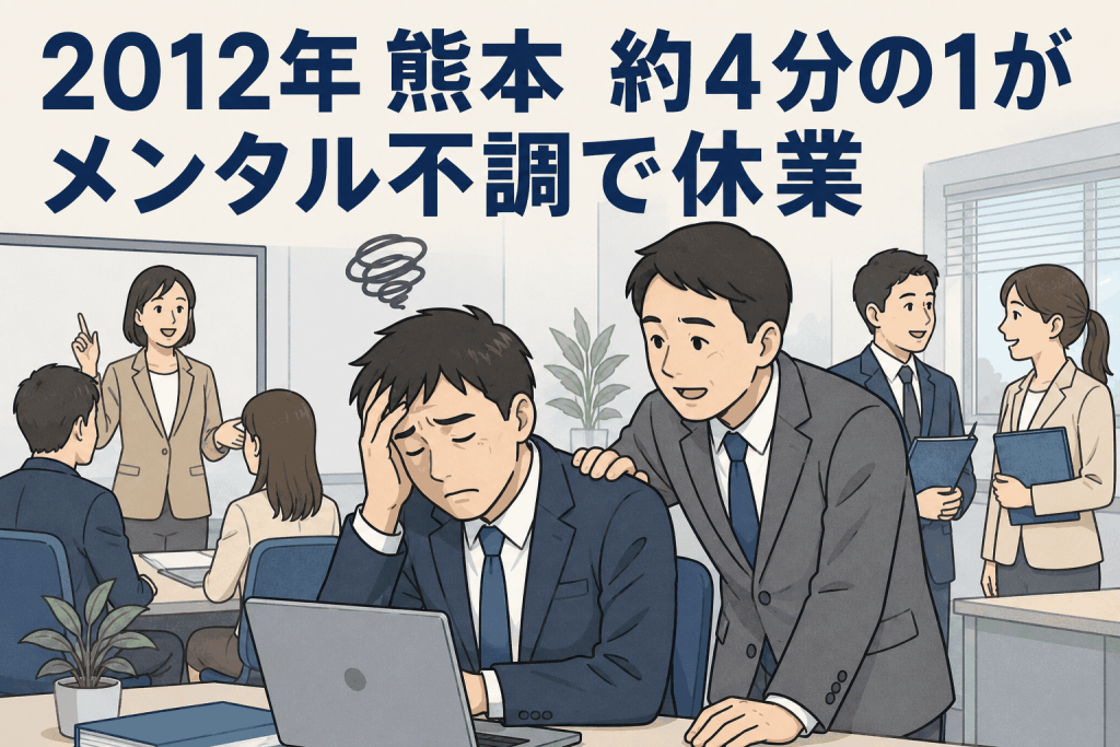 2012年 熊本 約4分の1がメンタル不調で休業