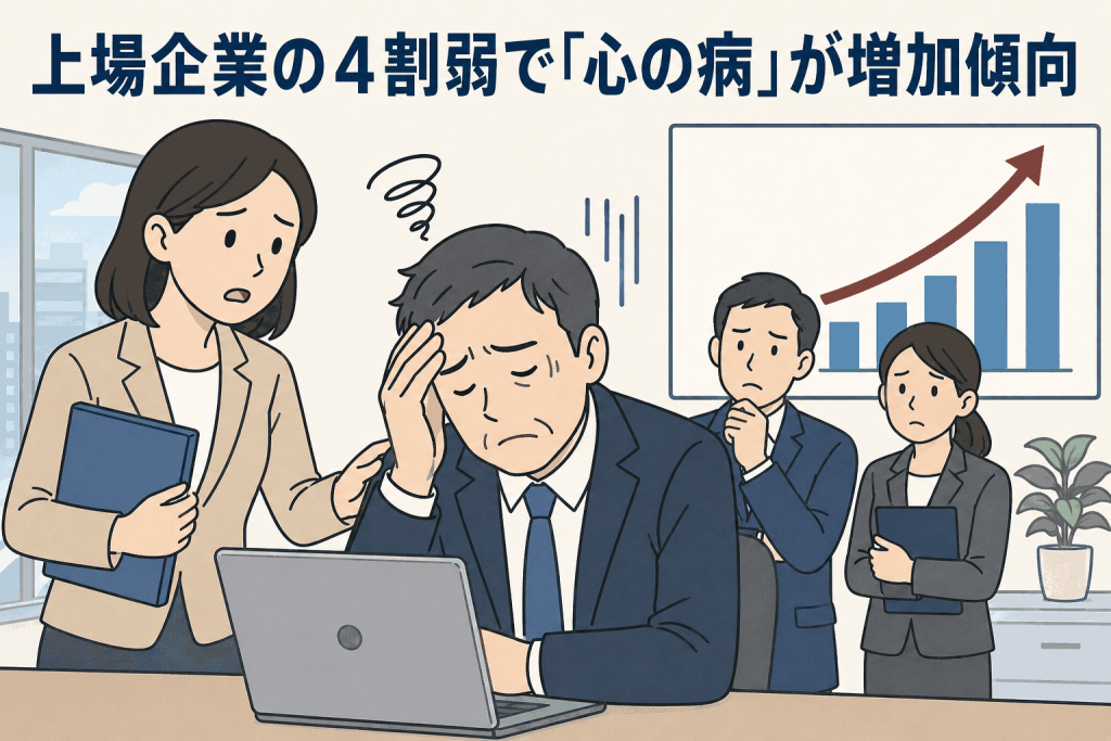 上場企業の4割弱で「心の病」が増加傾向