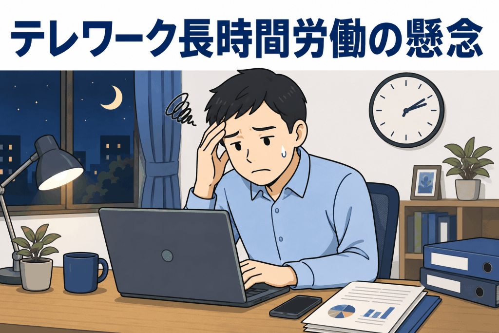 テレワーク長時間労働の懸念