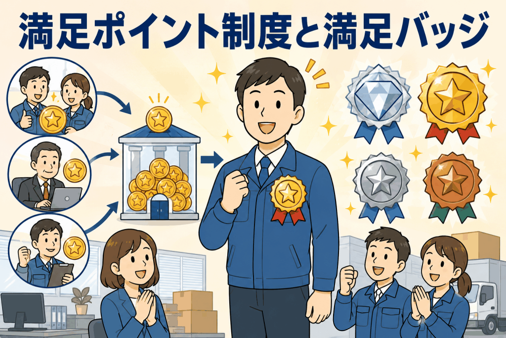 満足ポイント制度と満足バッジ