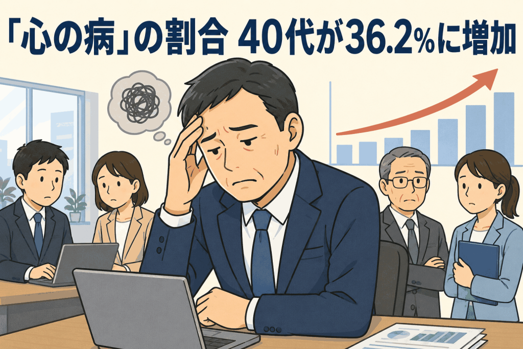 ｢心の病｣の割合 40代が36.2％に増加