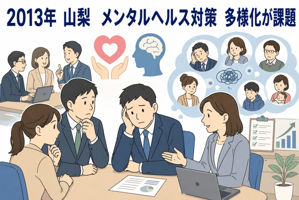 2013年 山梨 メンタルヘルス対策 多様化が課題