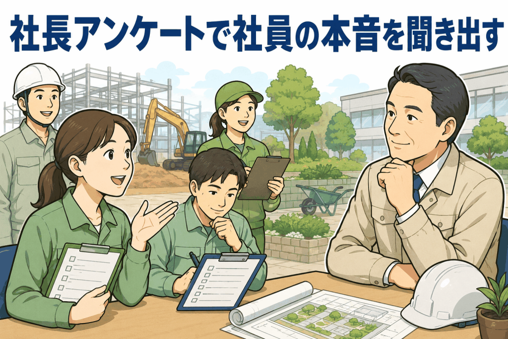 社長アンケートで社員の本音を聞き出す
