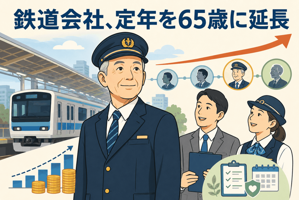 鉄道会社、定年を65歳に延長