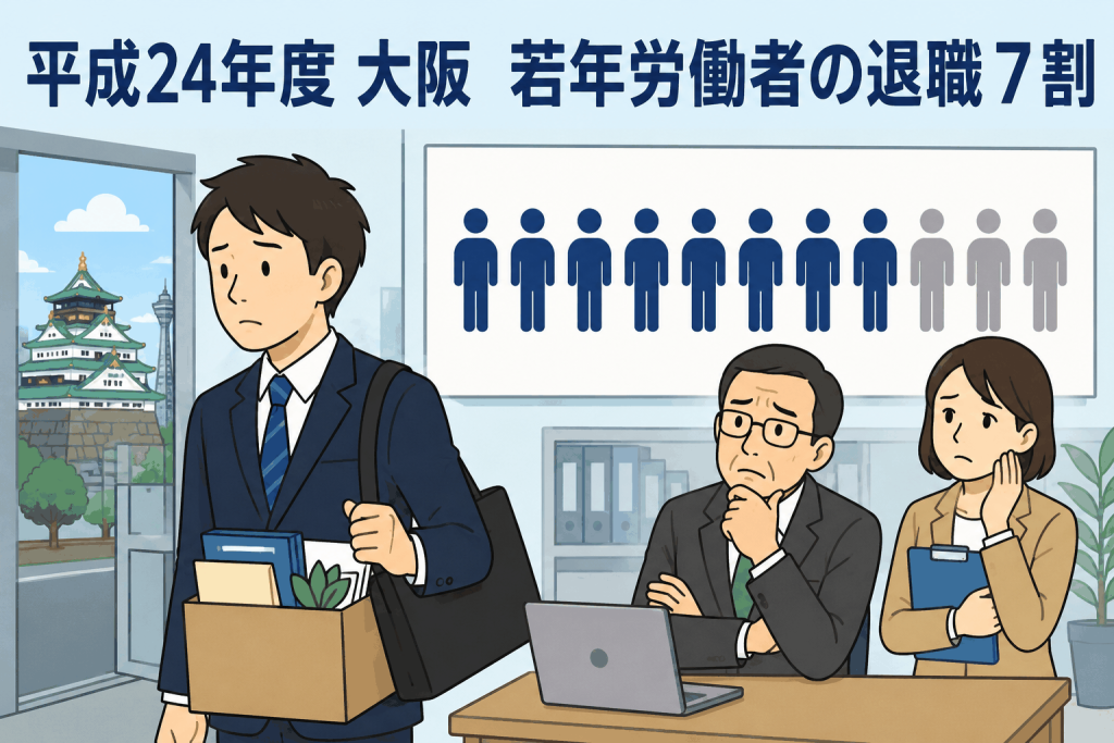 平成24年度 大阪 若年労働者の退職７割
