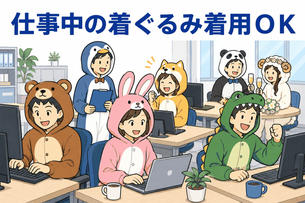 仕事中の着ぐるみ着用OK