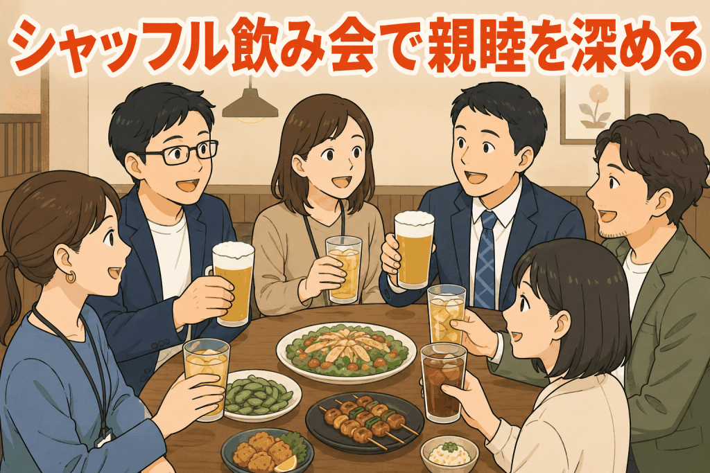 シャッフル飲み会で親睦を深める