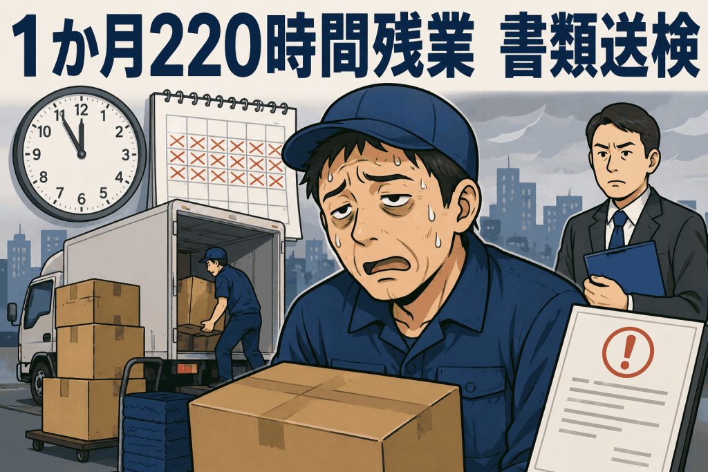 1か月220時間残業 書類送検