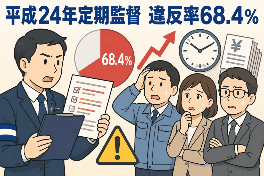 平成24年定期監督 違反率68.4%