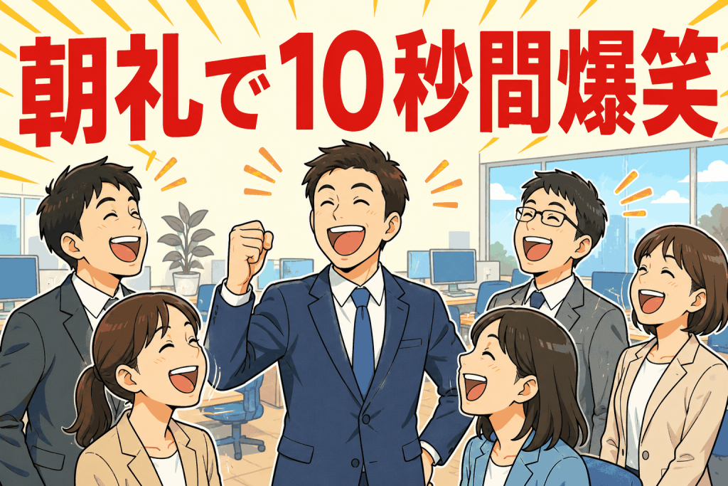 朝礼で10秒間爆笑