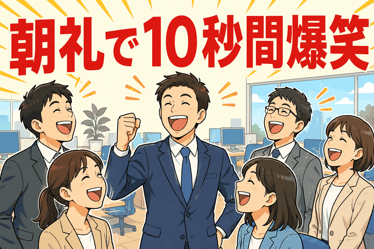 朝礼で全員が10秒間爆笑し、職場の雰囲気を明るくするWeb制作会社のユニークな取り組み
