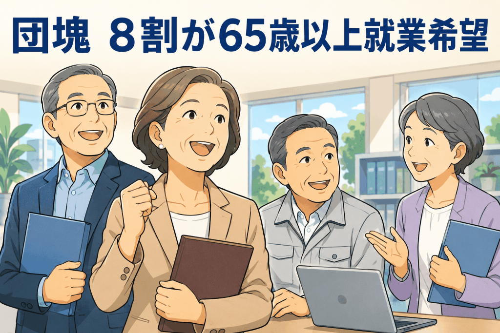 団塊 8割が65歳以上就業希望