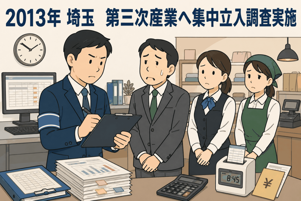 2013年 埼玉 第三次産業へ集中立入調査実施