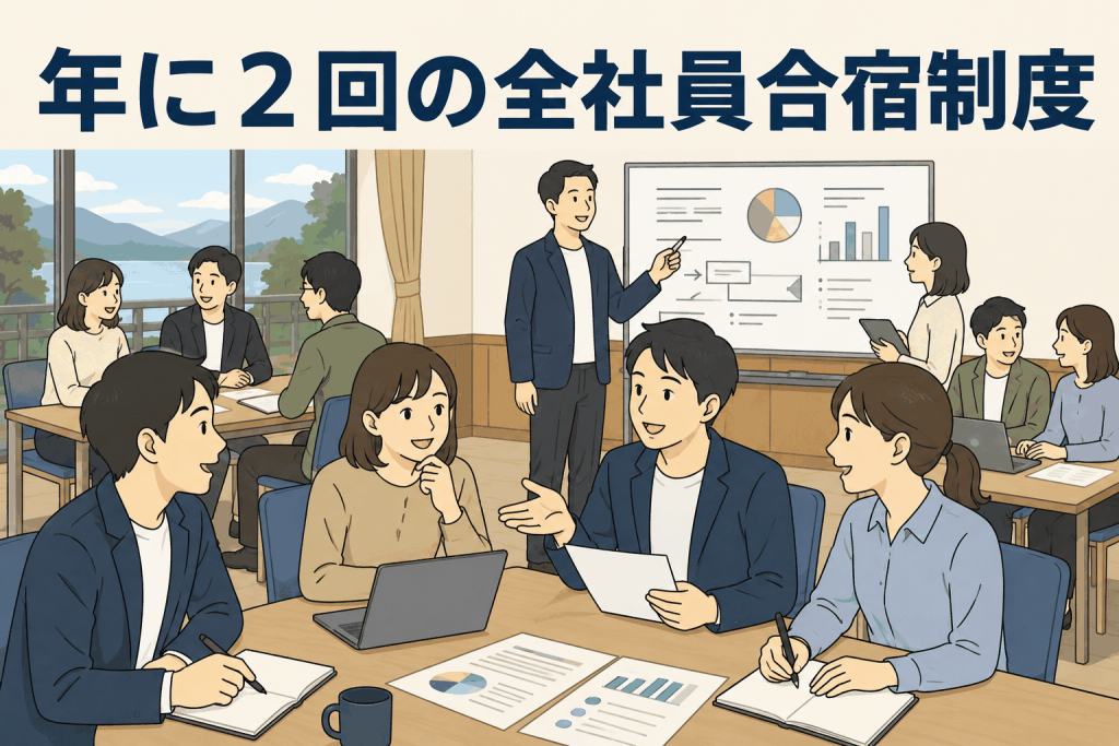 年に2回の全社員合宿制度