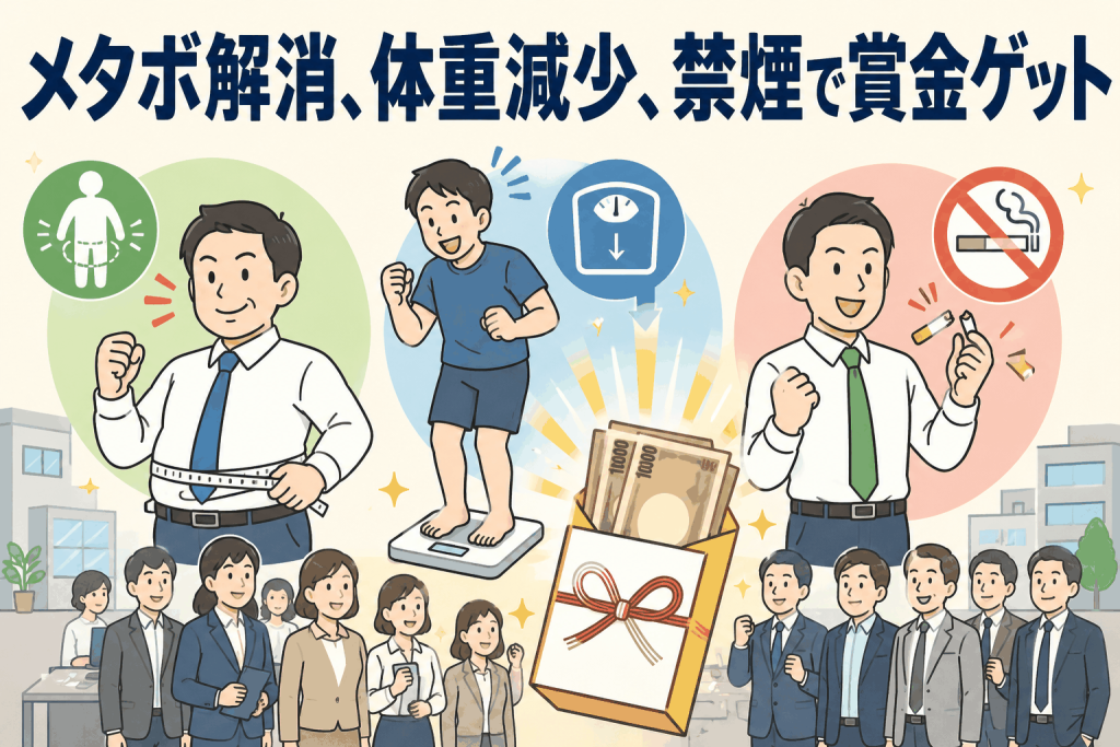 メタボ解消、体重減少、禁煙で賞金ゲット