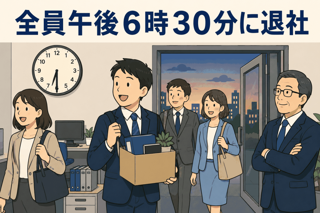 全員午後6時30分に退社