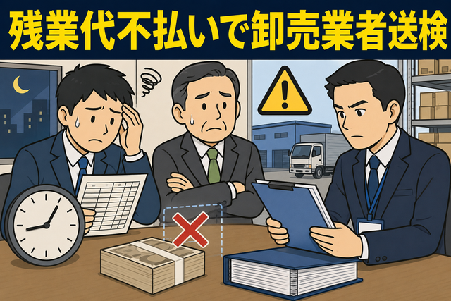 残業代不払いで卸売業者送検