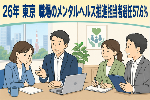 26年　東京　職場のメンタルヘルス推進担当者選任57.6％
