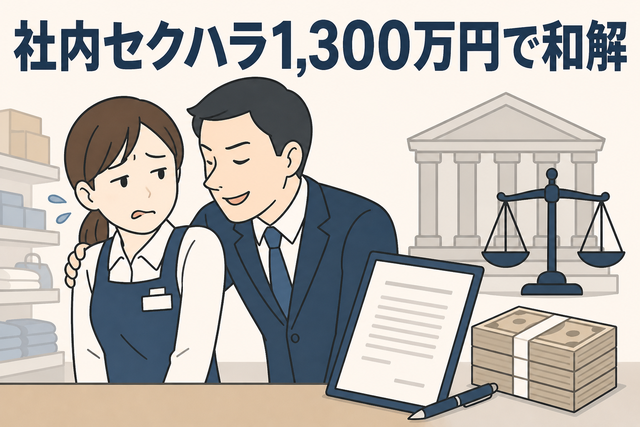 社内セクハラ1,300万円で和解