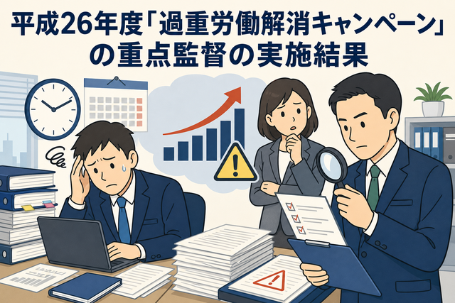 平成26年度「過重労働解消キャンペーン」の重点監督の実施結果