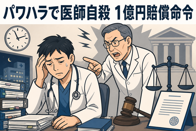 パワハラで医師自殺 1億円賠償命令