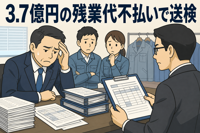 3.7億円の残業代不払いで送検