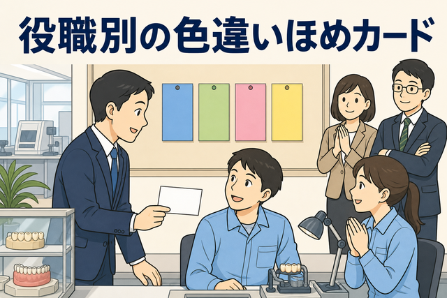 役職別の色違いほめカード