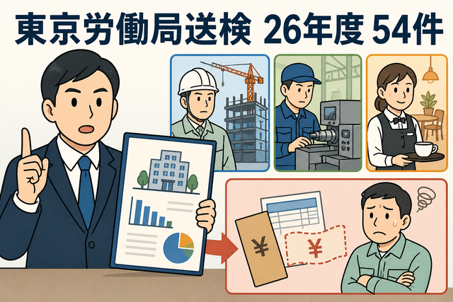 東京労働局送検　26年度 54件