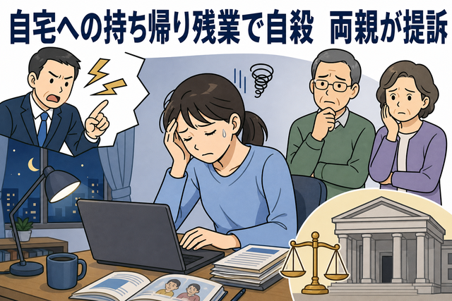 自宅への持ち帰り残業で自殺 両親が提訴