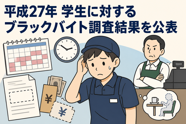 学生に対するブラックバイト調査結果を公表