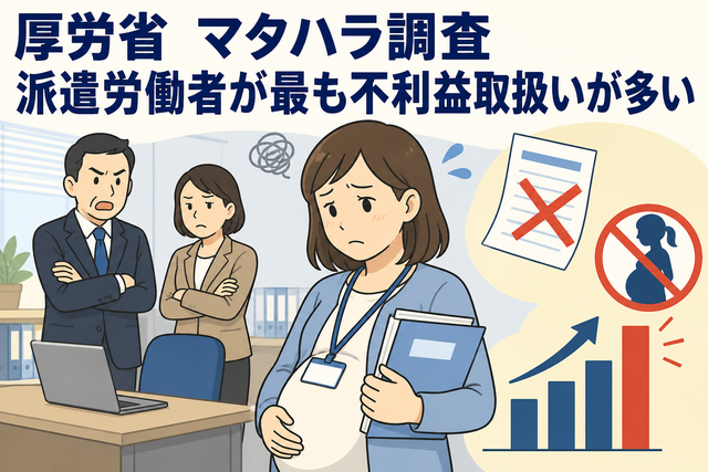 厚労省 マタハラ調査 派遣労働者が最も不利益取扱いが多い