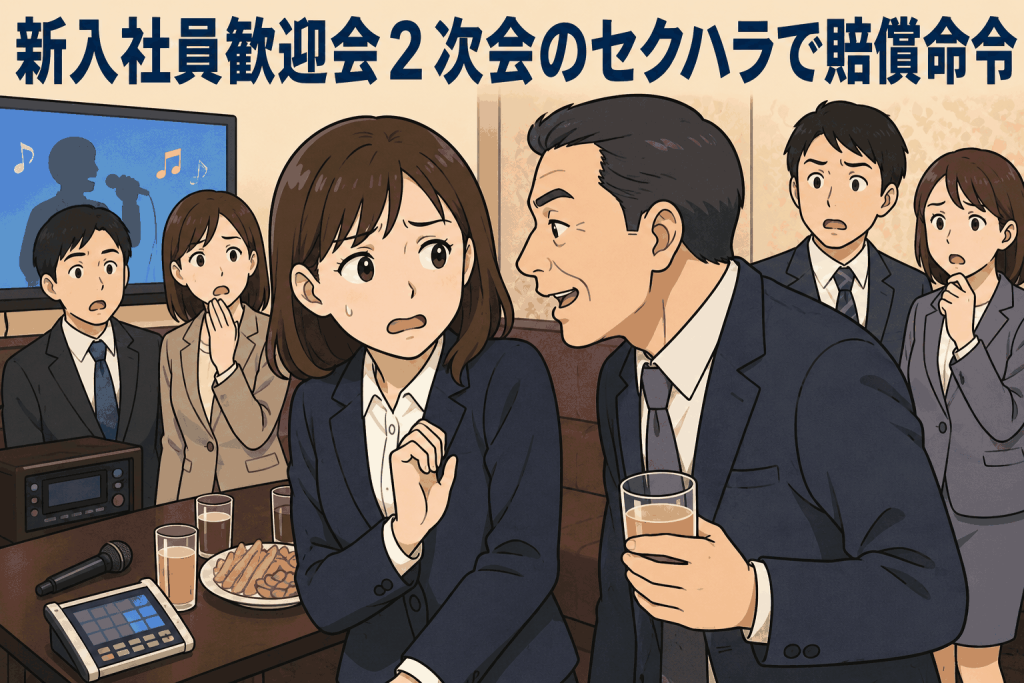 新入社員歓迎会2次会のセクハラで賠償命令