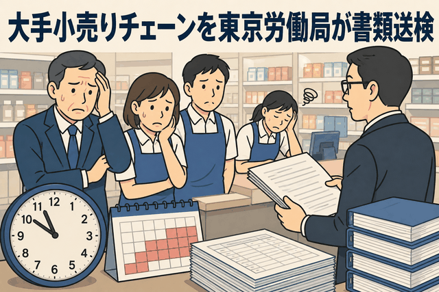 大手小売りチェーンを東京労働局が書類送検